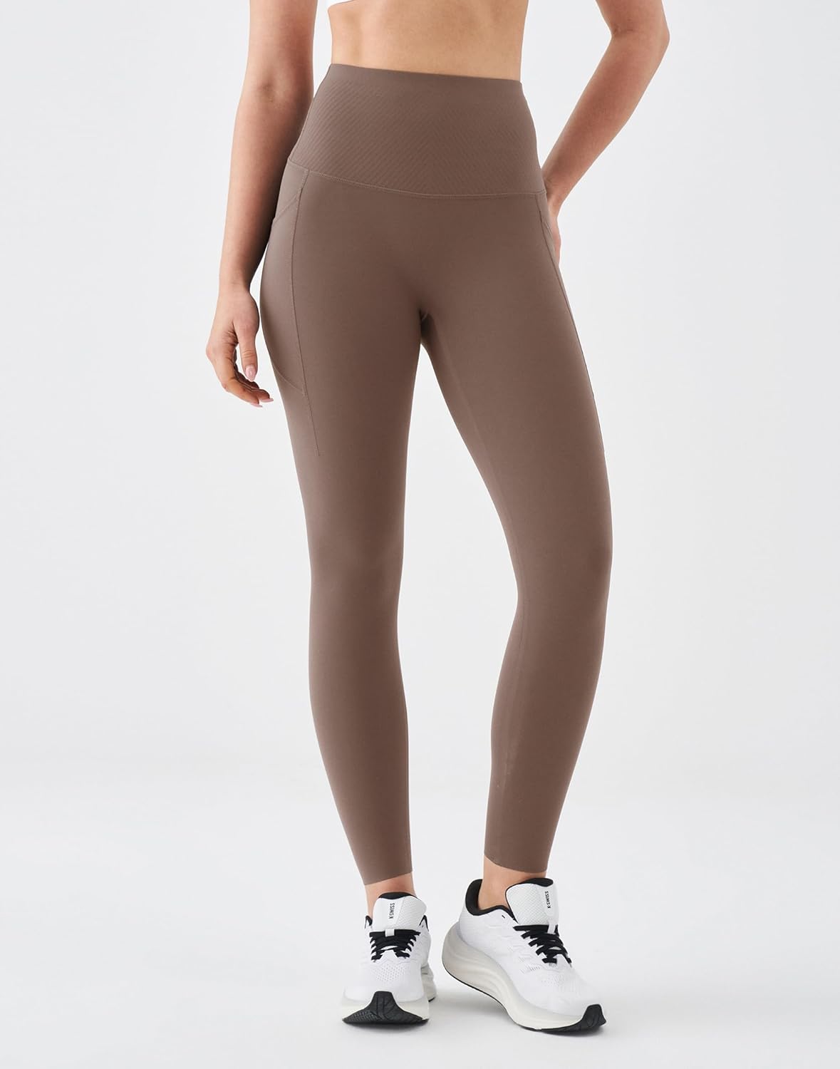 K-Swiss Workout Leggings for Women - High Waist Stretchy Soft Yoga Pants Gym Casual